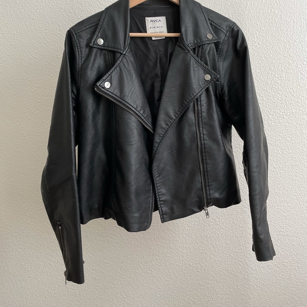 #RVCA leather jacket